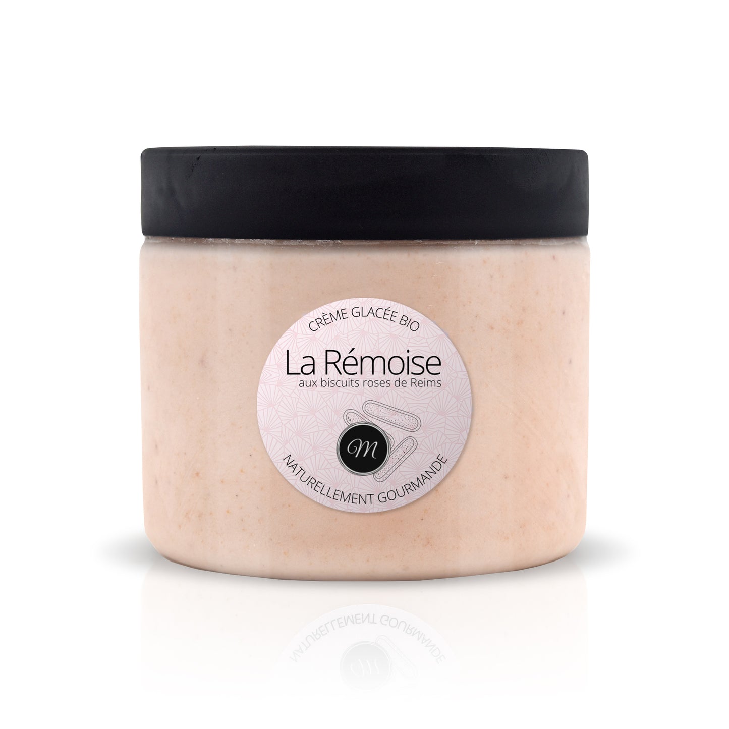 Crème glacée - La Rémoise (biscuits roses)