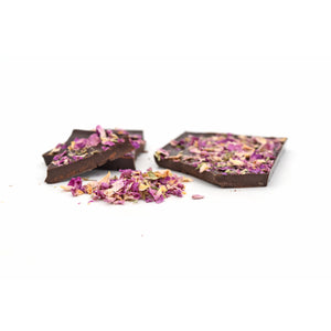Tablette Chocolat Noir & Pétales de roses