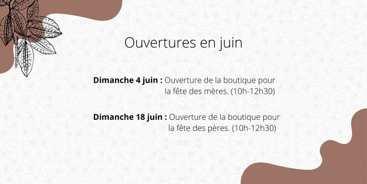 Ouvertures en juin