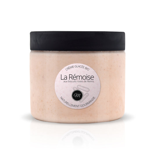 Crème glacée - La Rémoise (biscuits roses)